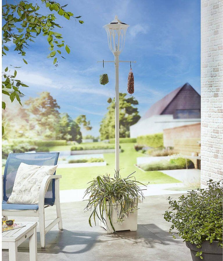 Luxform Lighting Solar Luxform Westminster lantaarnpaal op zonne-energie met plantenbak 200cm