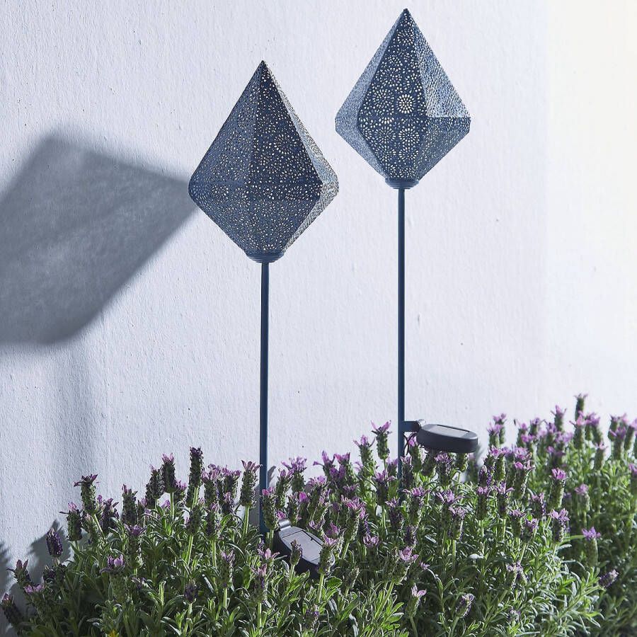 Luxform Lighting Zonne-energie padverlichting Luxform Marrakesh Solar set van 2 paallampen