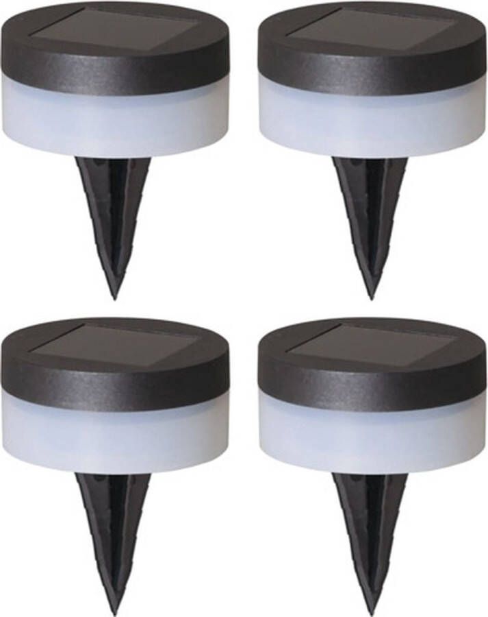 LuxForm Solar Grondspots -Avignon Tuinlampen 4 stuks LED Zwart werkend op zonne-energie