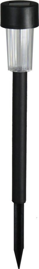 LuxForm Solar tuinlamp 1x zwart LED warm wit oplaadbaar D4 7 x H32 5 cm