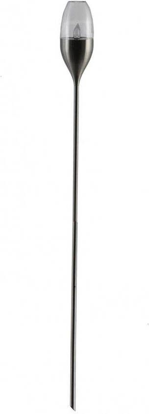 LuxForm Verlichting Candle Torch Solar 8 5 X 112 7 Cm Rvs Zilver