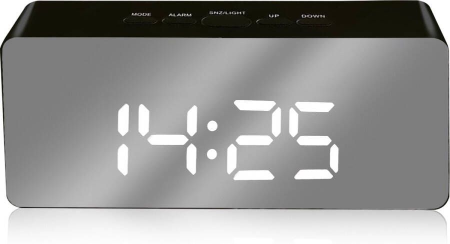 Luxime Luxe Digitale Wekker Slaapkamer Klok Energiezuinig Zwart