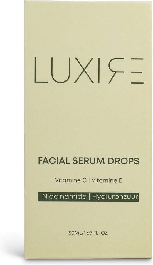 Luxire Vitamine C Serum 30% Gezichtsserum met Hyaluronzuur en Vitamine E Bevat Niacinamide en Collageen 50ml