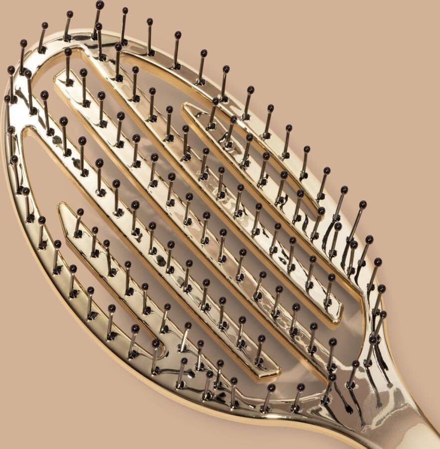 Luxurious-Hairextensions Golden Supreme Brush Premium Luxe Haarborstel Voor Zijdezacht en Glanzend Haar Perfect voor Dagelijks Gebruik en Styling!