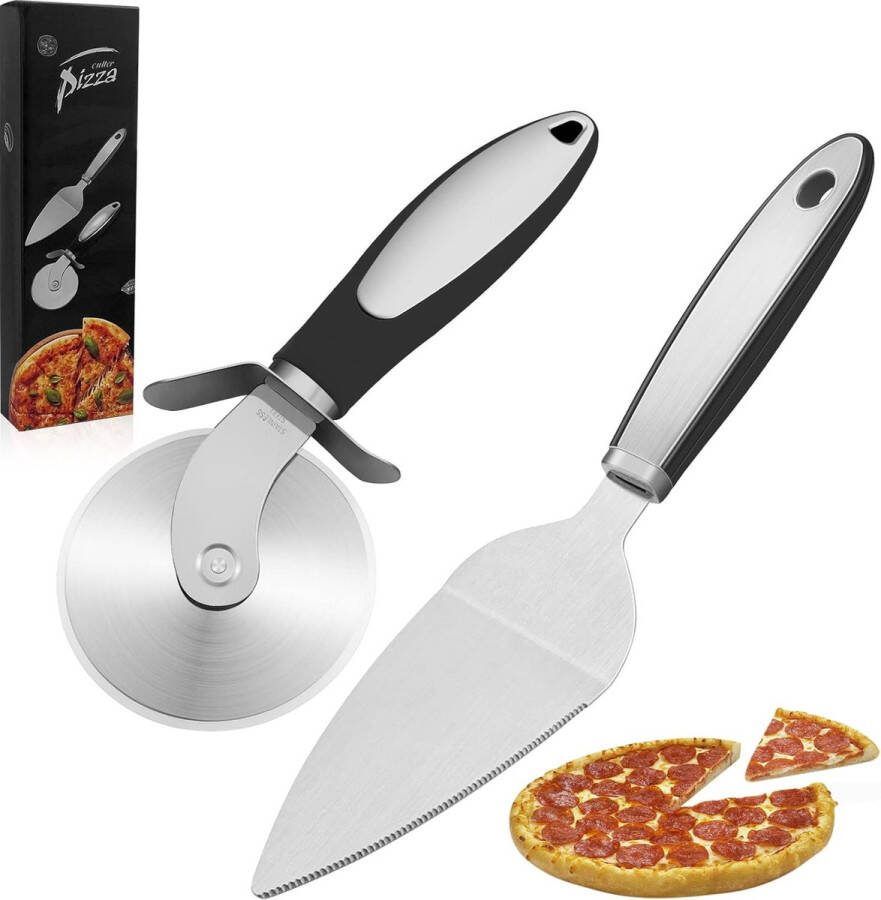 LUZOON Pizzasnijder pizzaroller pizzaschep pizza snijmes handig pizza cutter pizza snijder