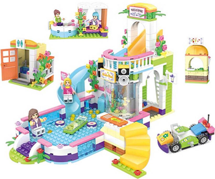 LX Pool Party Time Bouwset Zwembad Giftbox Speelplezier 767 onderdelen Compatible met LEGO