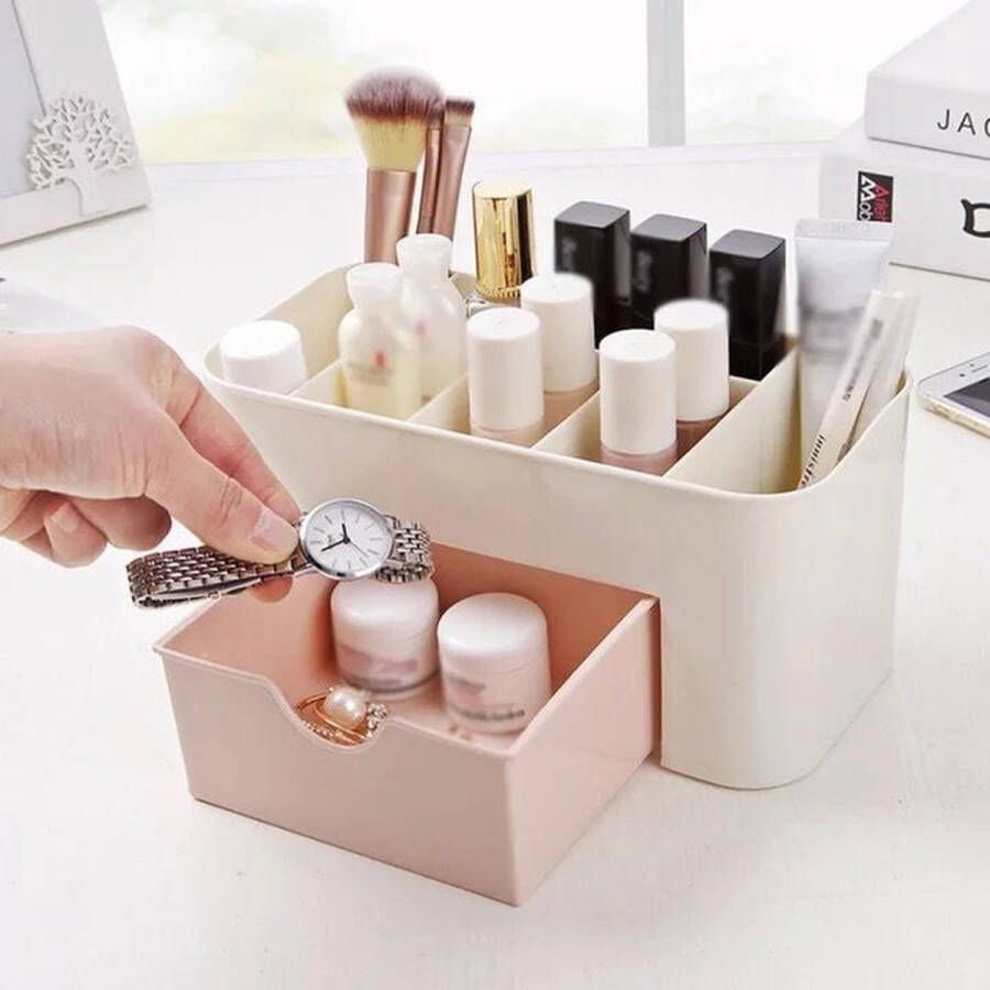 LYCH Beauty Organizer voor Make Up en sieraden – Roze – Makkelijk je cosmetica en andere accessoires opbergen – Beauty kit – Opberger – Opbergsysteem – Organiser