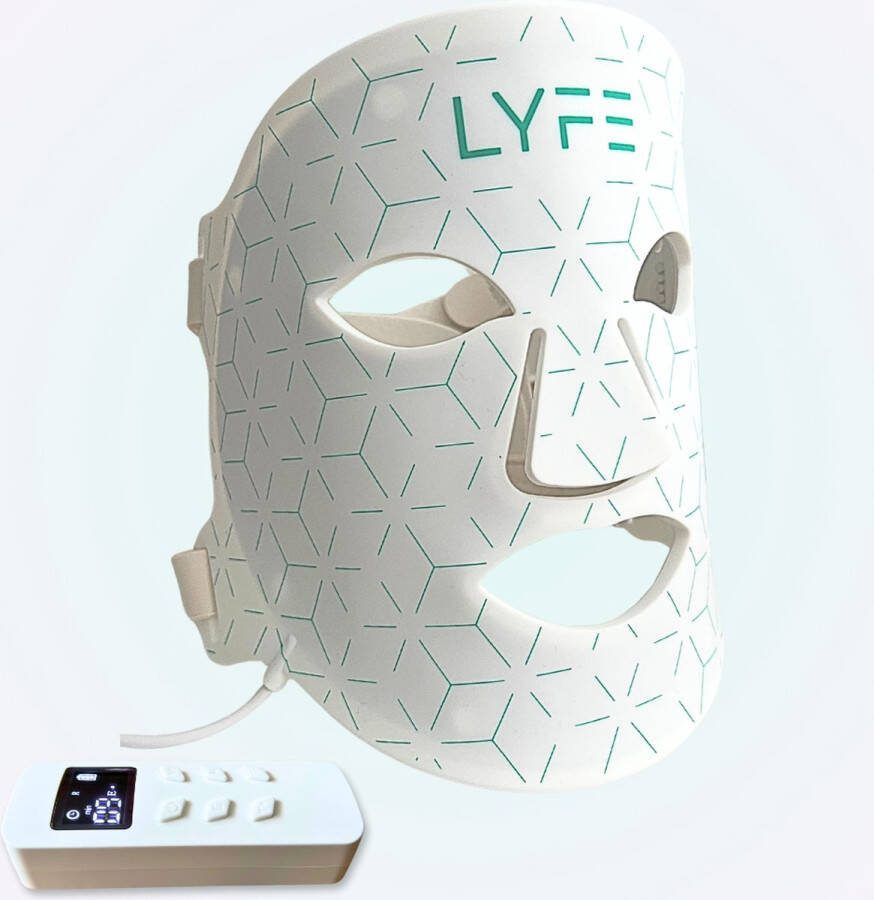 Lyfe Ervaar een stralende jeugdige huid met het LED Gezichtsmasker. Met vier led lichttherapie (Rood Blauw Geel Infrarood) pakt het verschillende huidproblemen aan. Led face mask draagbaar oplaadbaar past het perfect huidverzorgingsroutine