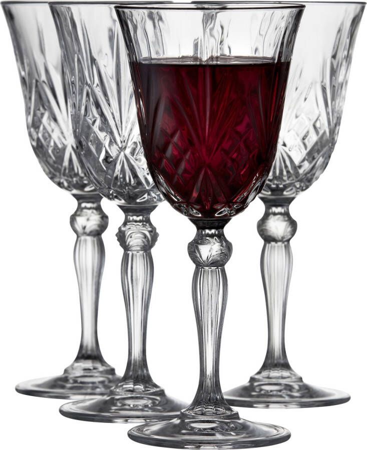 Lyngby Glas Krystal Melodia Rodewijnglas 27 cl 4 st