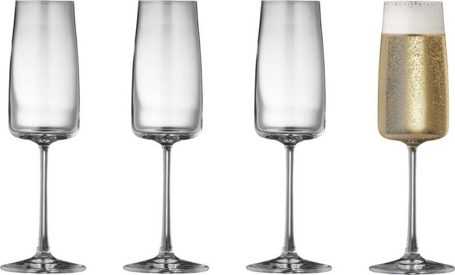 Lyngby Glas Krystal Zero Champagneglas 30 cl 4 st