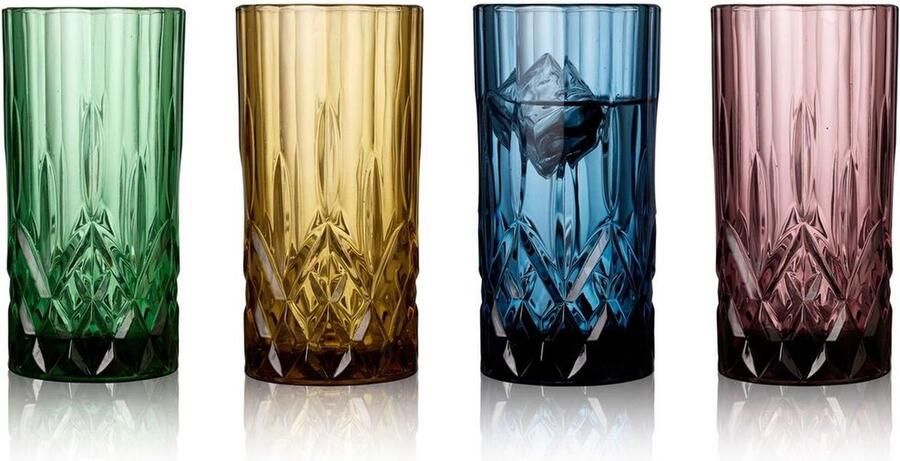Lyngby Glas Lyngby Longdrinkglazen Sorrento 380 ml 4 stuks