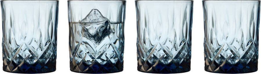 Lyngby Glas s Sorrento Whiskyglas 32 cl 4 st. Blauw