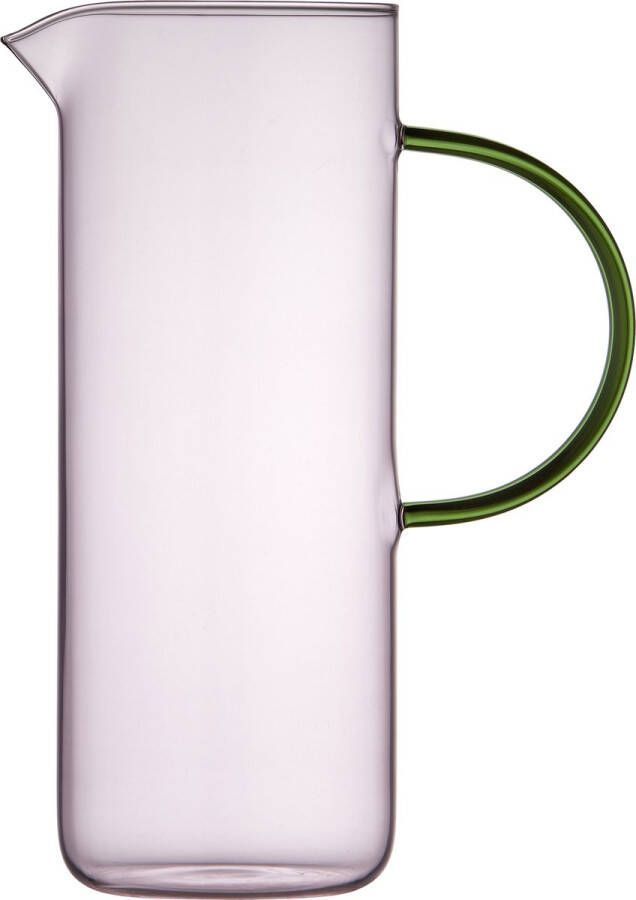 Lyngby Glas Torino Glazen Kan 1 liter Pink Groen