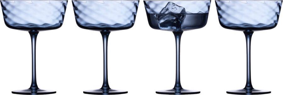 Lyngby Glas Lyngby Vienna Champagneglazen 4st. Blauw