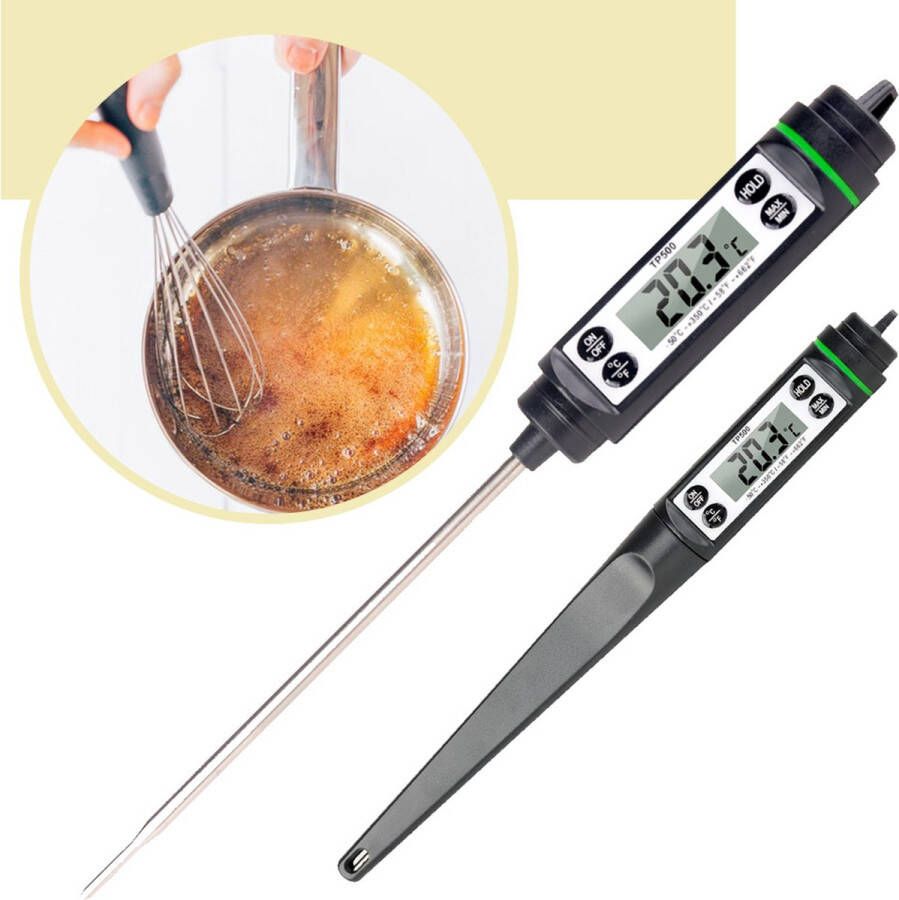 Lynnz digitale suikerthermometer ook voor vlees in bbq of oven kernthermometer vleesthermometer oven thermometer koken bbq accesoires draadloos