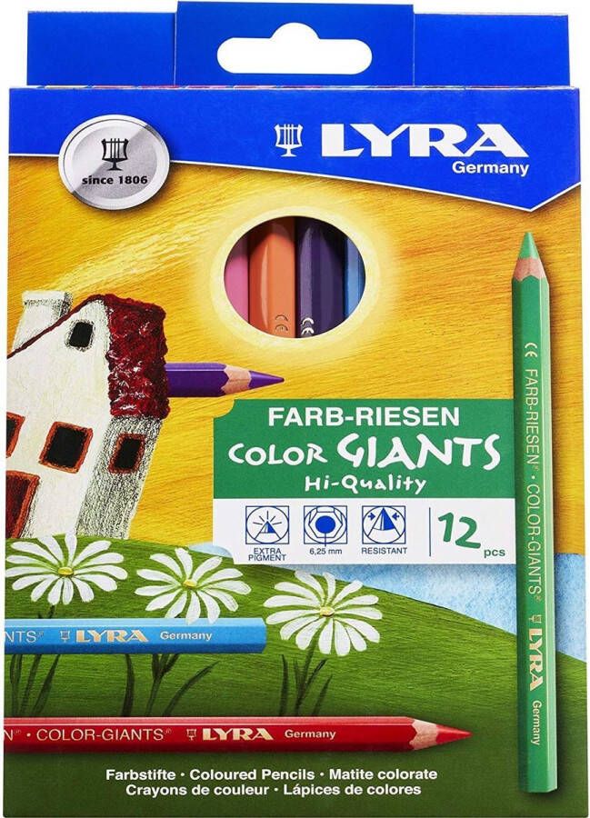 Lyra Box Of 12 Colour Giants Polished Asst&apos;D