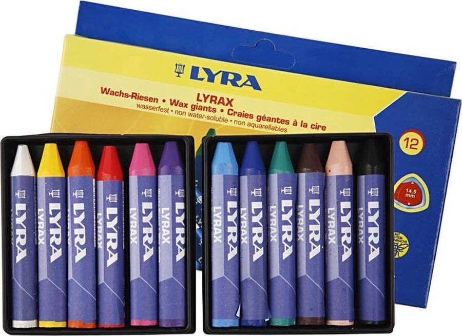 Lyra Waskrijt dikte 15 mm l: 9 cm 12 stuks