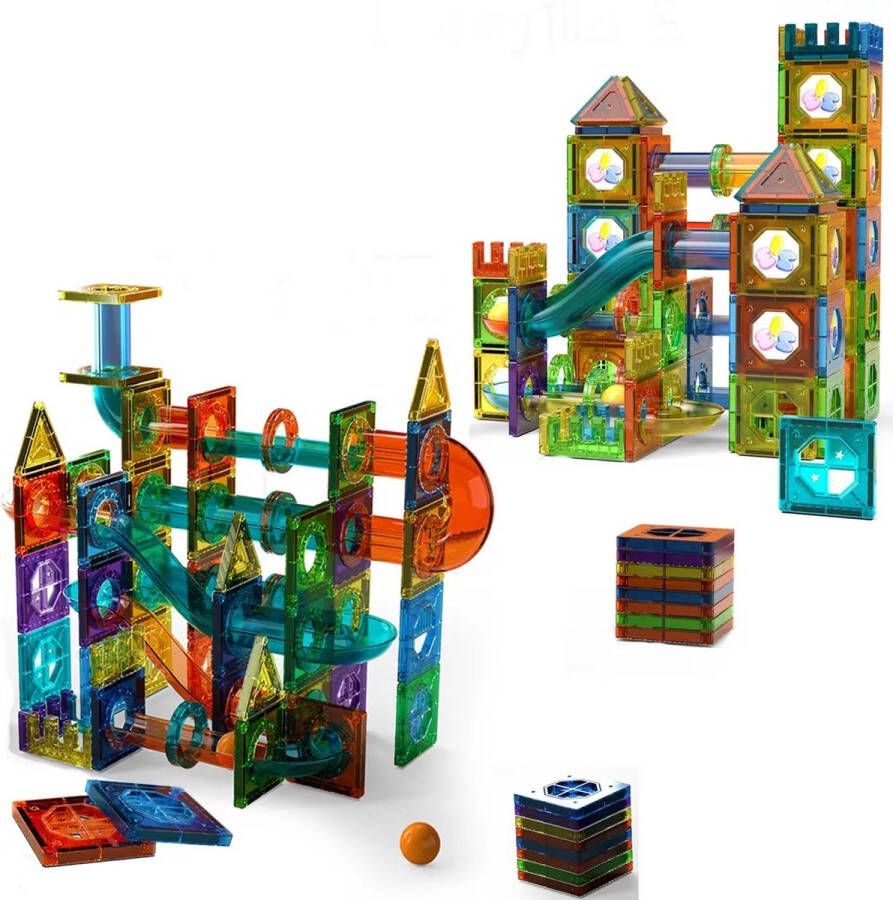 Lys Magnetische Bouwstenen Magnetisch Speelgoed 69 stuks Sinterklaas kado Constructie speelgoed Magnetische tegels Montessori speelgoed