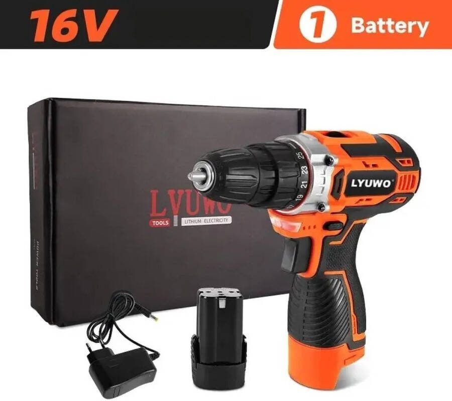 Lyuwo X-Qlusive 20V Accuboormachine 40n. M 25 Plus 1 Elektrische Schroevendraaier Sleutelloze Chuck Twee Versnellingspen Draadloze Power Driver Batterijgereedschap