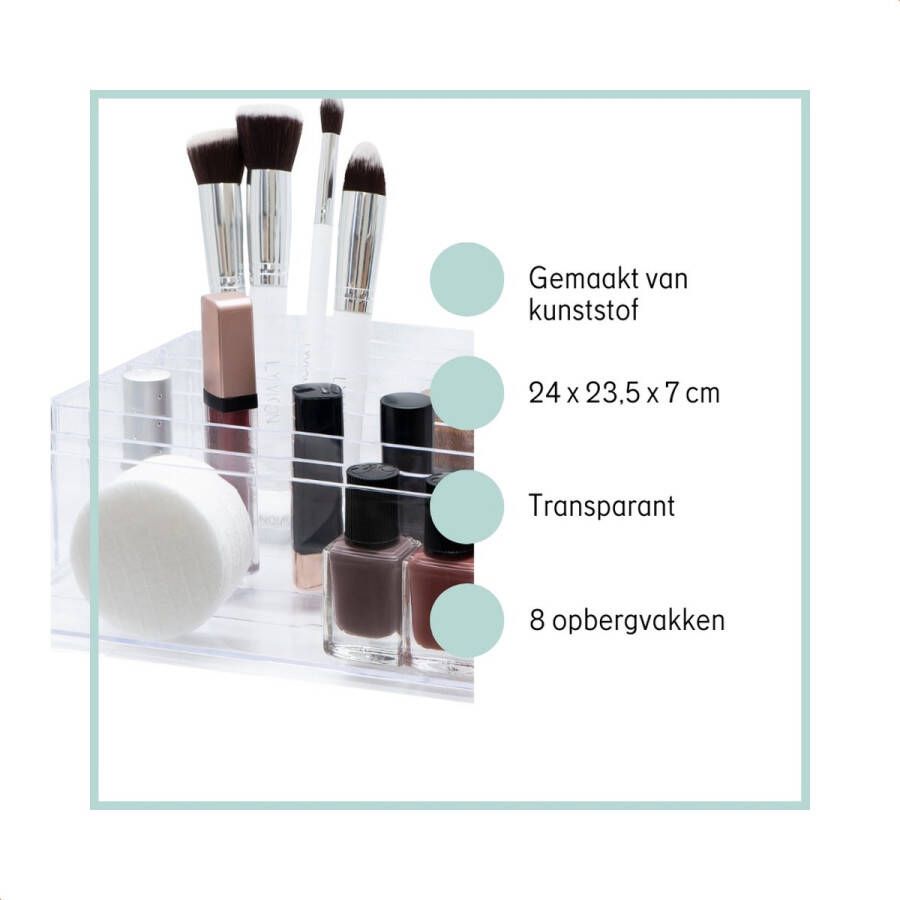 LYVION Make-up organizer Beautycase Make up opbergdoos Cosmetica Make up koffer Transparant