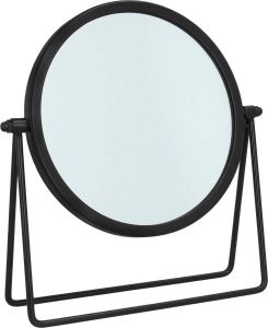 LYVION Make-up Spiegel Staand Zwart Spiegels Tafelspiegel Cosmeticaspiegel Spiegeltje Metaal diameter 16 5 cm