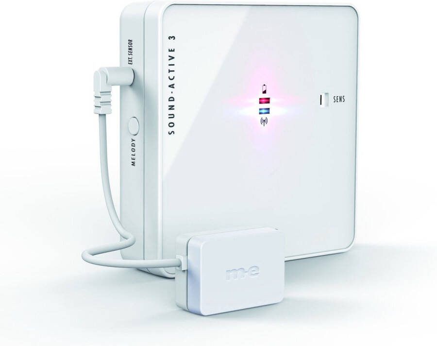 M-e BELL-219 TX Draadloze GELUIDSDETECTOR Zender met losse plakmicrofoon voor koppeling aan deurbel- of entreemeldersysteem 41368