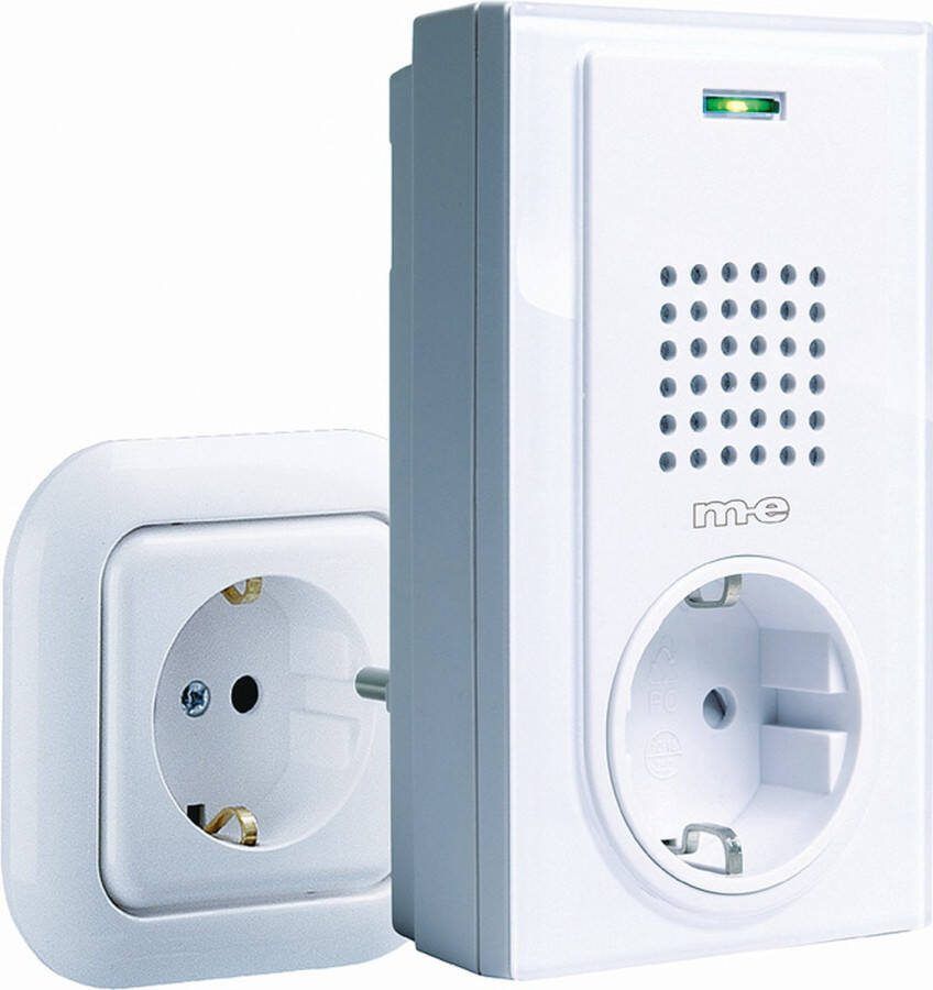 M-e FG-2 RX Draadloze DEURBEL met doorvoersteker voor koppeling aan deurbel- of entreemeldersysteem 41011