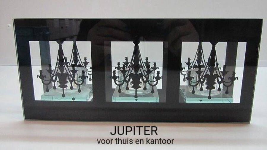 M&N Waxinelicht houder glas decoratie kroonluchter