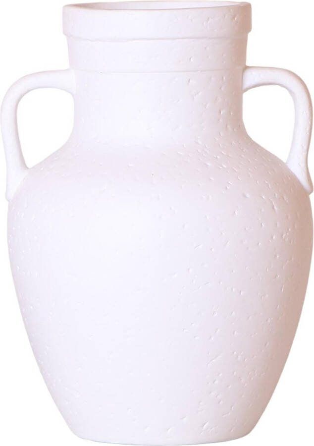 MaatShopXL Kolibri Home Pitcher Vaas Witte Cementen Vaas Voor Droogbloemen