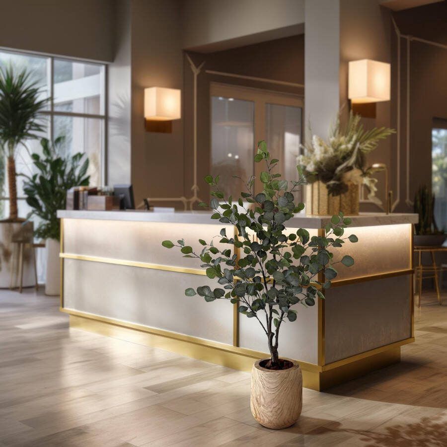 MaatShopXL Kunstplant Eucalyptus Blauwe Gomboom 140Cm