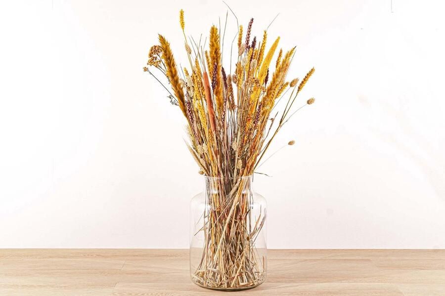 MaatShopXL Droogbloemen Boeket Yellow & Brown Droogboeket 70 Cm Fh013