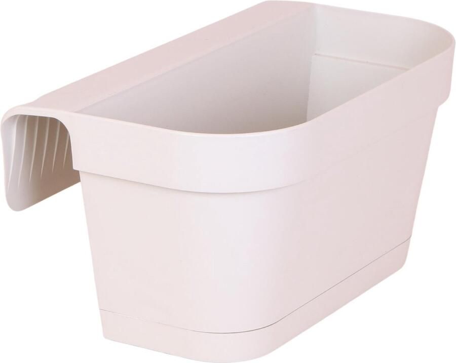 MaatShopXL Kolibri Home Kunststof Balkonbak Wit Met Ophangsysteem 36 Cm Breed