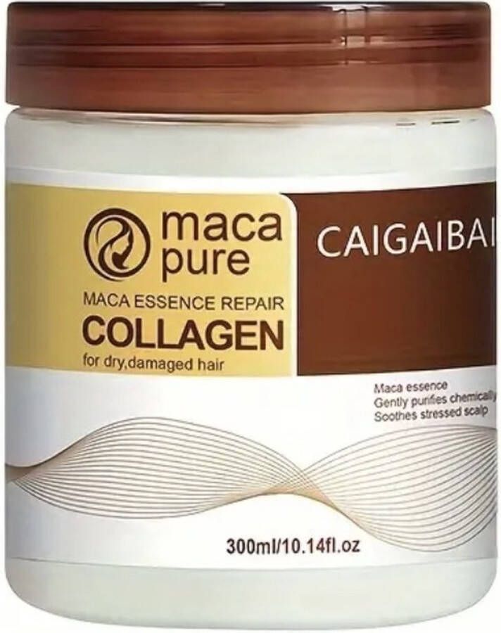 Macapure Maca Pure Haarmasker met Arganolie & Collageen – 200 ml – Intensieve Herstelbehandeling voor Beschadigd Haar