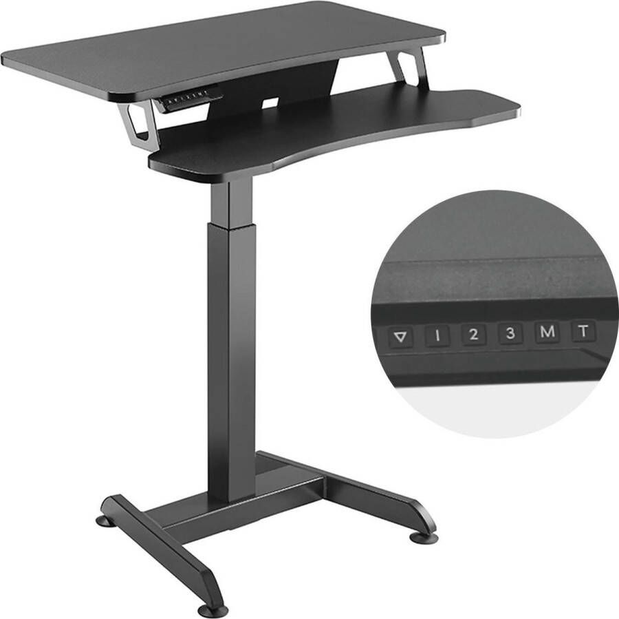 MacLean Elektrisch bureau hoogteverstelling max hoogte 122cm max 37 kg voor werk rechtop zitten