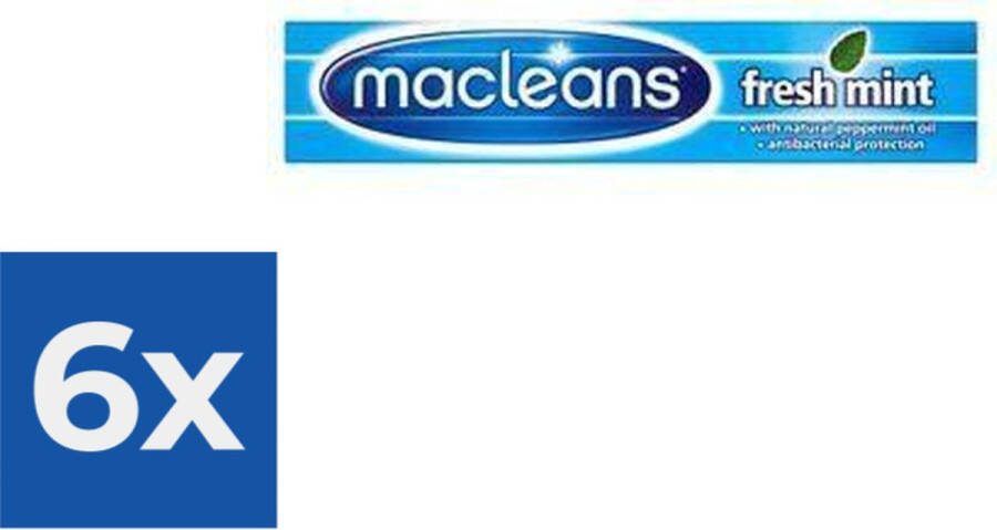 Macleans Tandpasta. Fresh Mint 125 ml Voordeelverpakking 6 stuks