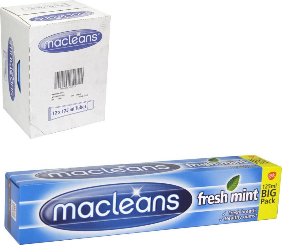 Macleans Tandpasta Freshmint Voordeelverpakking 12 x 125 ml