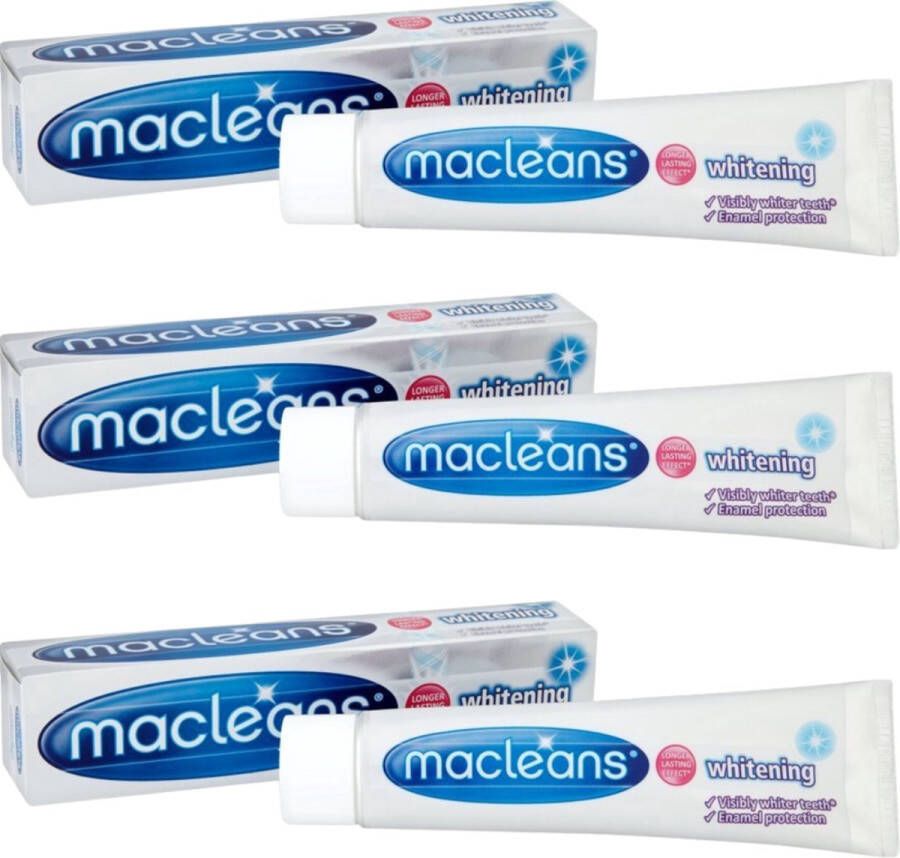 Macleans Whitening Tandpasta 3 x 100 ml Stralende Witte en Gezonde Tanden Whitening Tootpaste