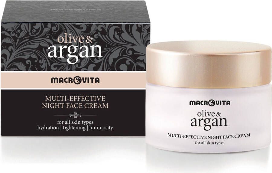 Macrovita Olive & Argan Nachtcrème met Arganolie