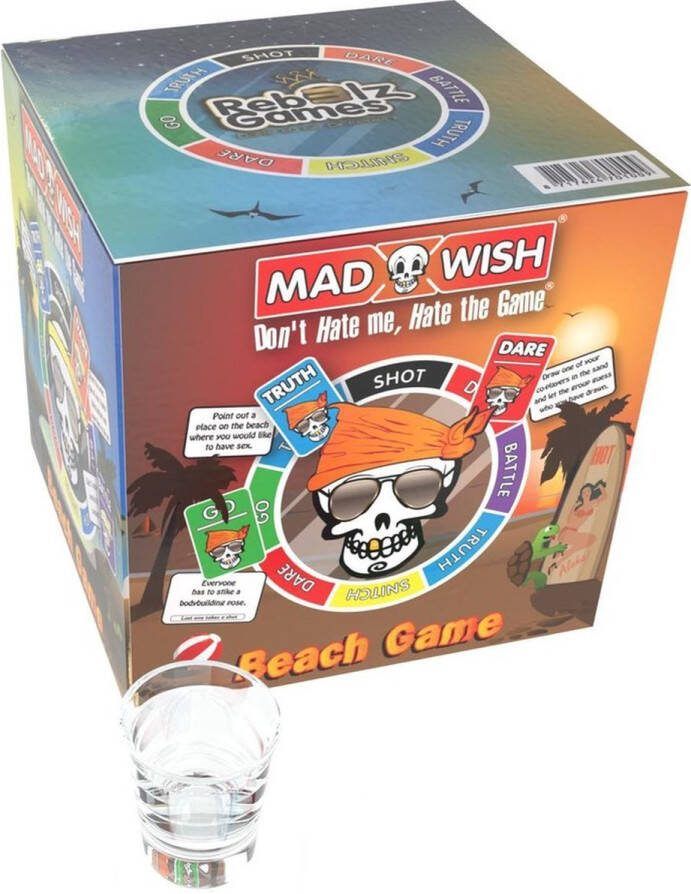 Mad Party Games Madwish Summer Game Beach Truth or Dare do or drink drankspel spelletjes voor volwassenen bordspel shotglaasje inbegrepen