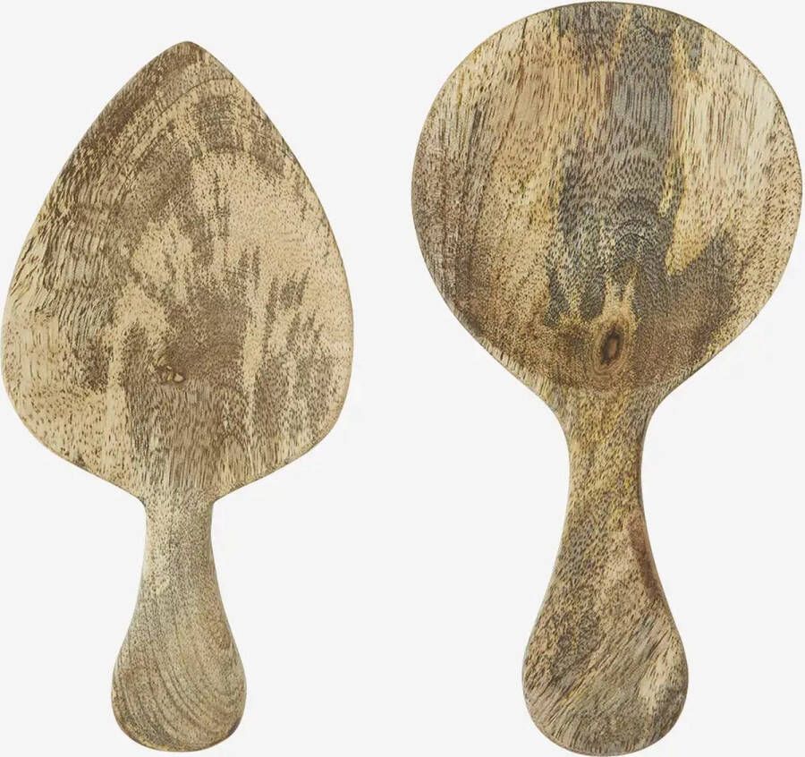 Madam Stoltz Set Houten Opscheplepels Klein Mangohout Handgemaakt