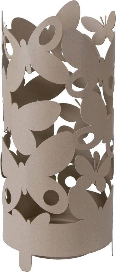 MadDeco Arti Mestieri Metalen Paraplubak vlinders beige Italiaans Design