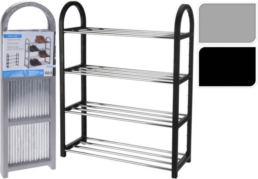 Made4Home Schoenenrek 4 laags 50x65x18.5cm 2 assorti kleur