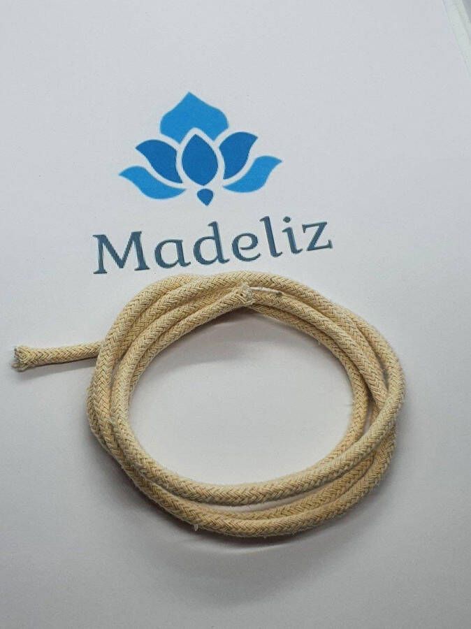 Madeliz Ronde olielampen lont 100CM EXTRA LANG olielamp Long Burn 4 mm