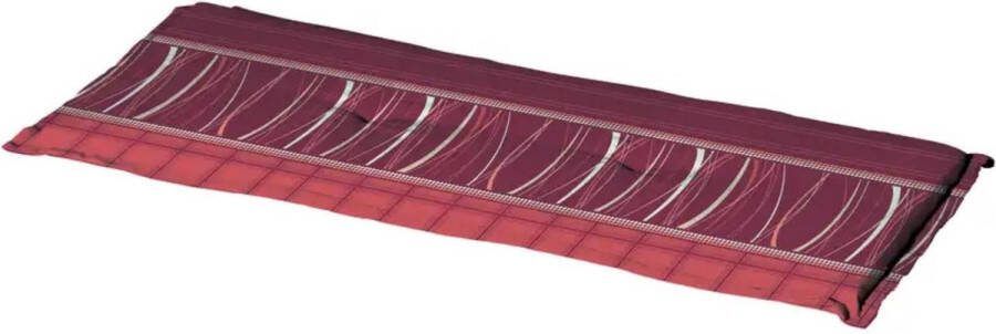 Madison Bankkussen Lines Brick 150x48cm Rood Tuinbank Kussen Buitenbank Tuinkussen
