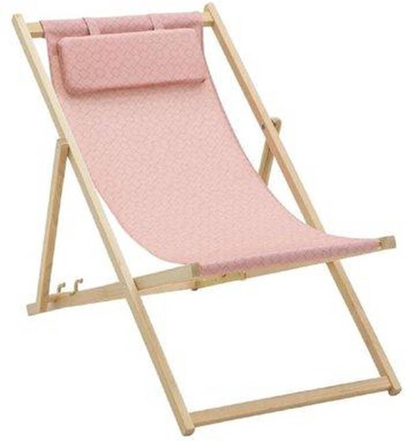 Madison beachchair Check pink