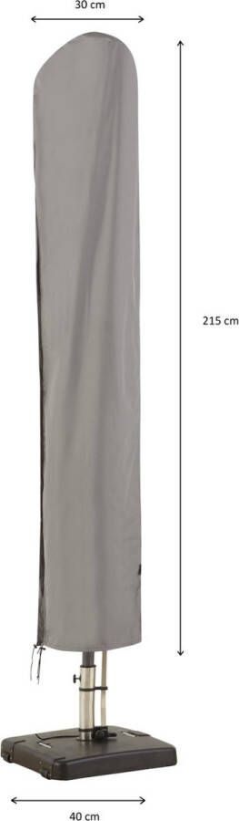 Madison -Hoes-voor-staande-parasol-215x30-cm-grijs