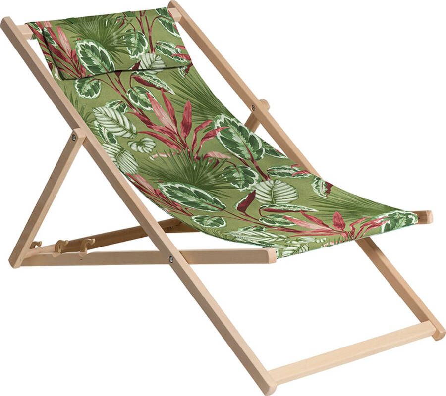 Madison Houten Strandstoel 120x55 Groen Cala Green