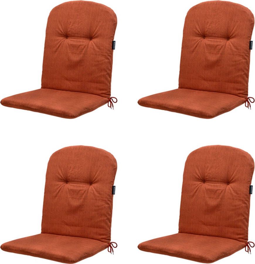 Madison Kuipstoelkussen Hoge Rug Basic Terra 45x96cm 4 Stuks