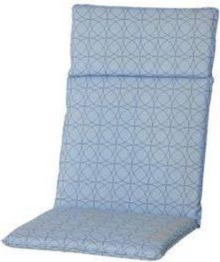 Madison Tuinstoelkussen hoge rug 50x120 cm Universeel Circle blue outdoor