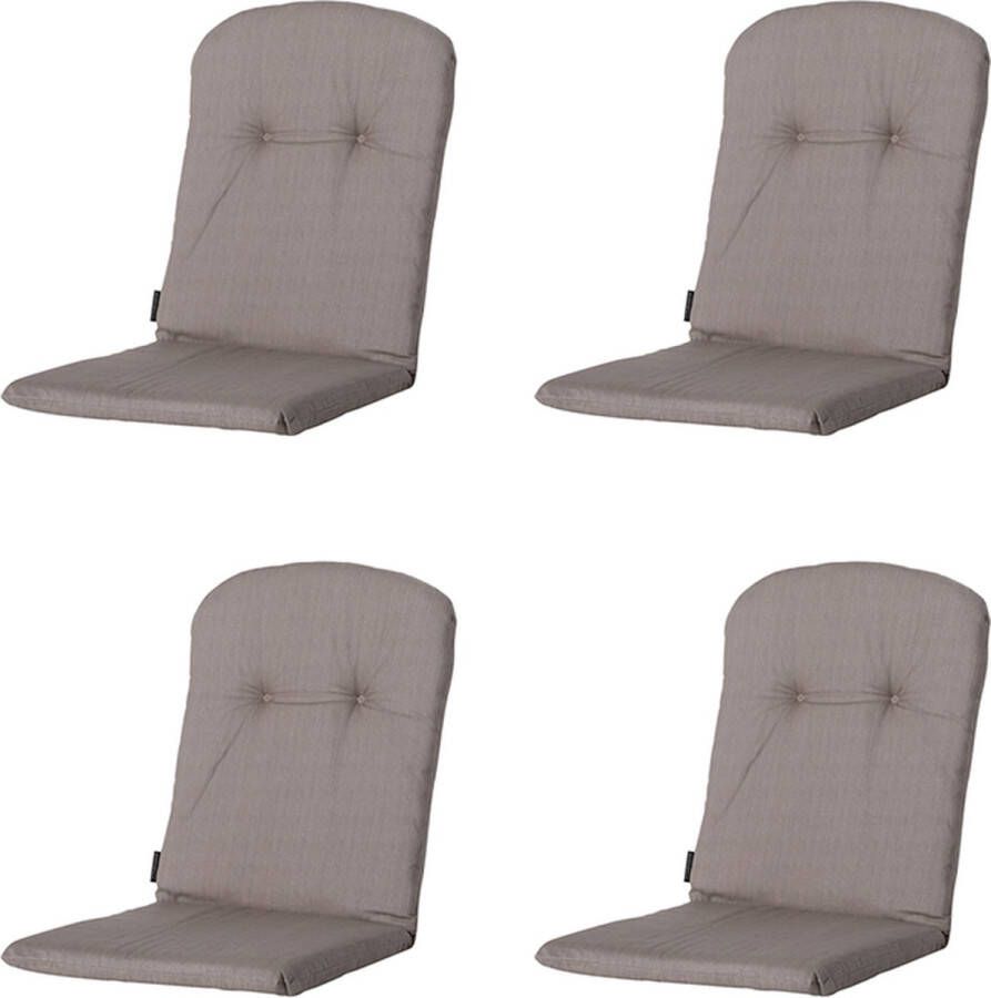 Madison Kussen Kuip Hoog Basic Taupe 45x96 Bruin 4 Stuks